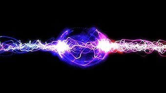 Pictorial image of electrical currents colliding